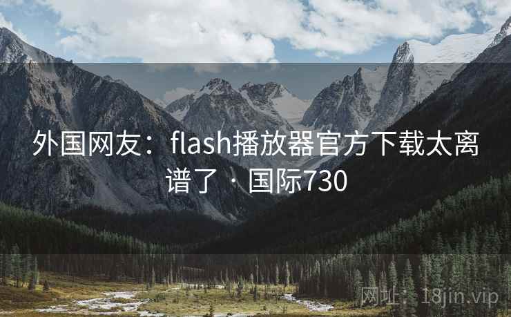 外国网友：flash播放器官方下载太离谱了 · 国际730  第1张