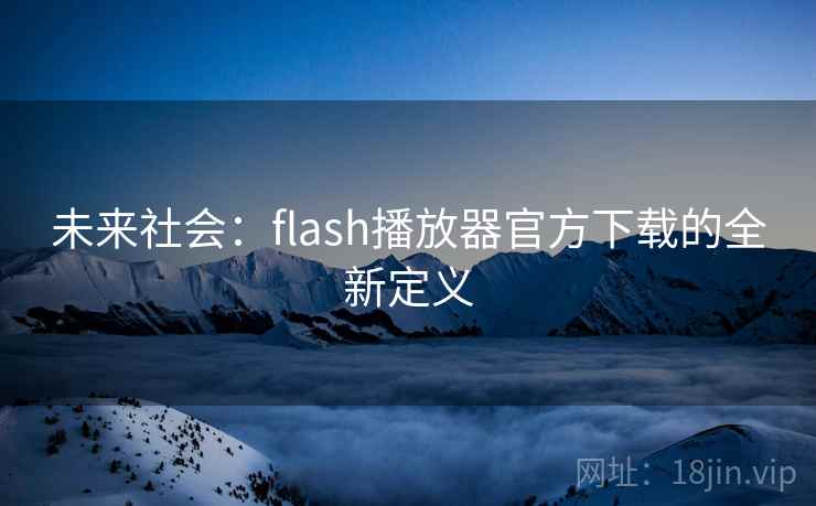 未来社会：flash播放器官方下载的全新定义  第2张